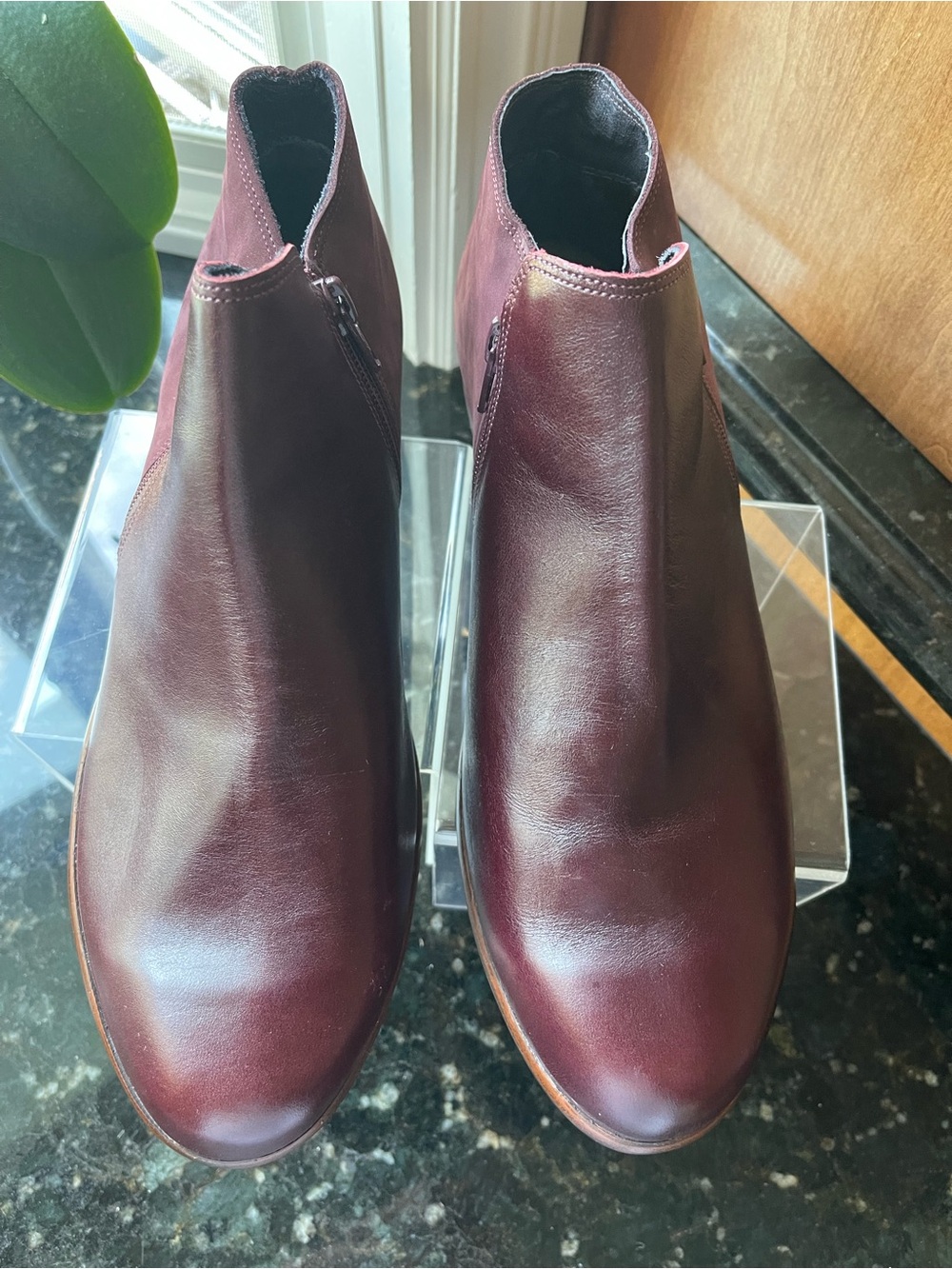 Naot Men's Chukka Zip Boots in Burgundy